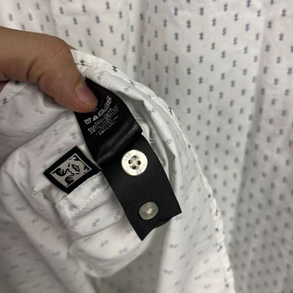 Obey Men's White Collared Single Chest Pocket Buttons Down Shirt Size XL - Picture 7 of 7